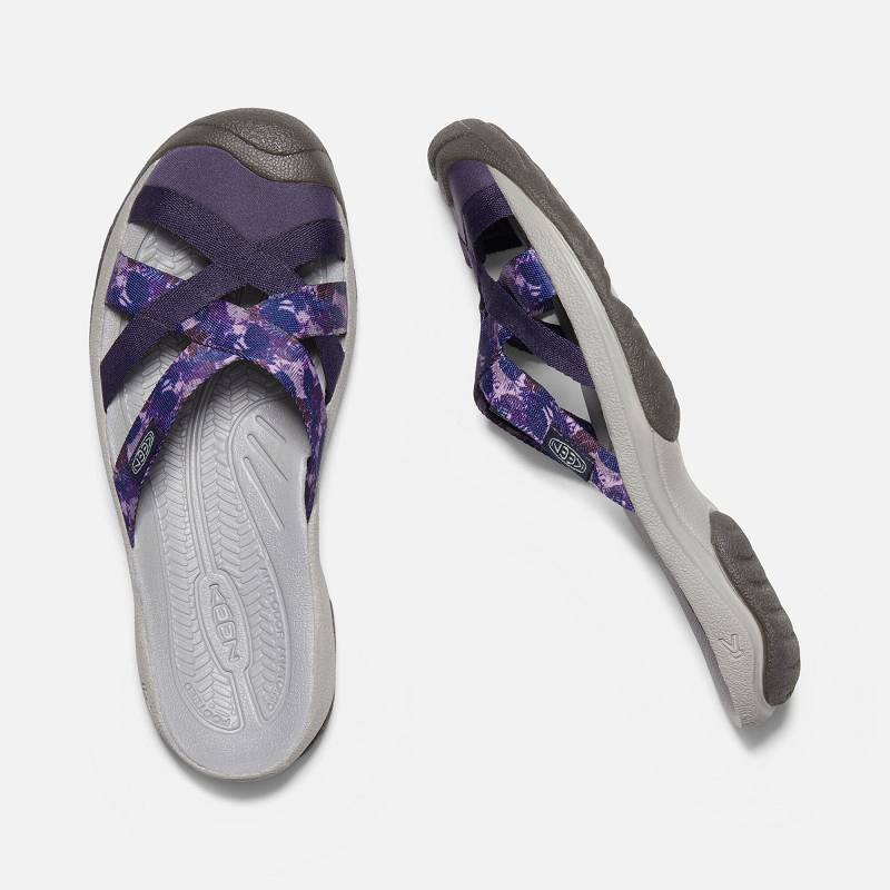 Keen Kira Pantoletten Damen DE-19625 Purple Tropical - Keen Damenschuhe Lila